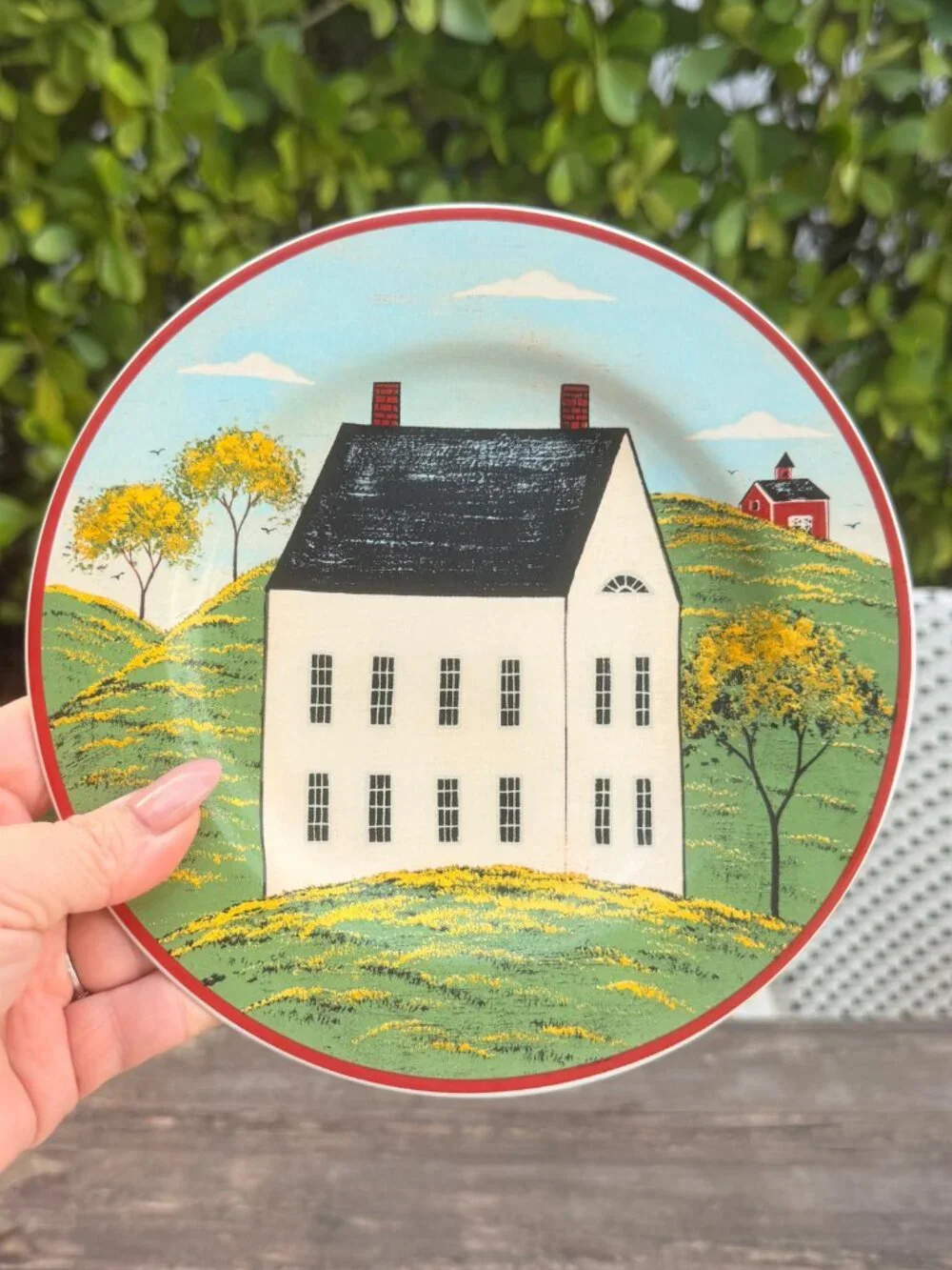 Vintage 4 Warren Kimble Brandon House Country Life Sakura Appetizer Salad Plates